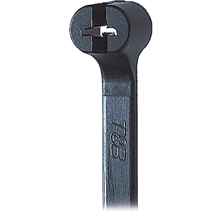 Thomas & Betts TY23MX, CABLE TIE 18LB 4IN UV BLACK NYLON, PK 1000 TY23MX